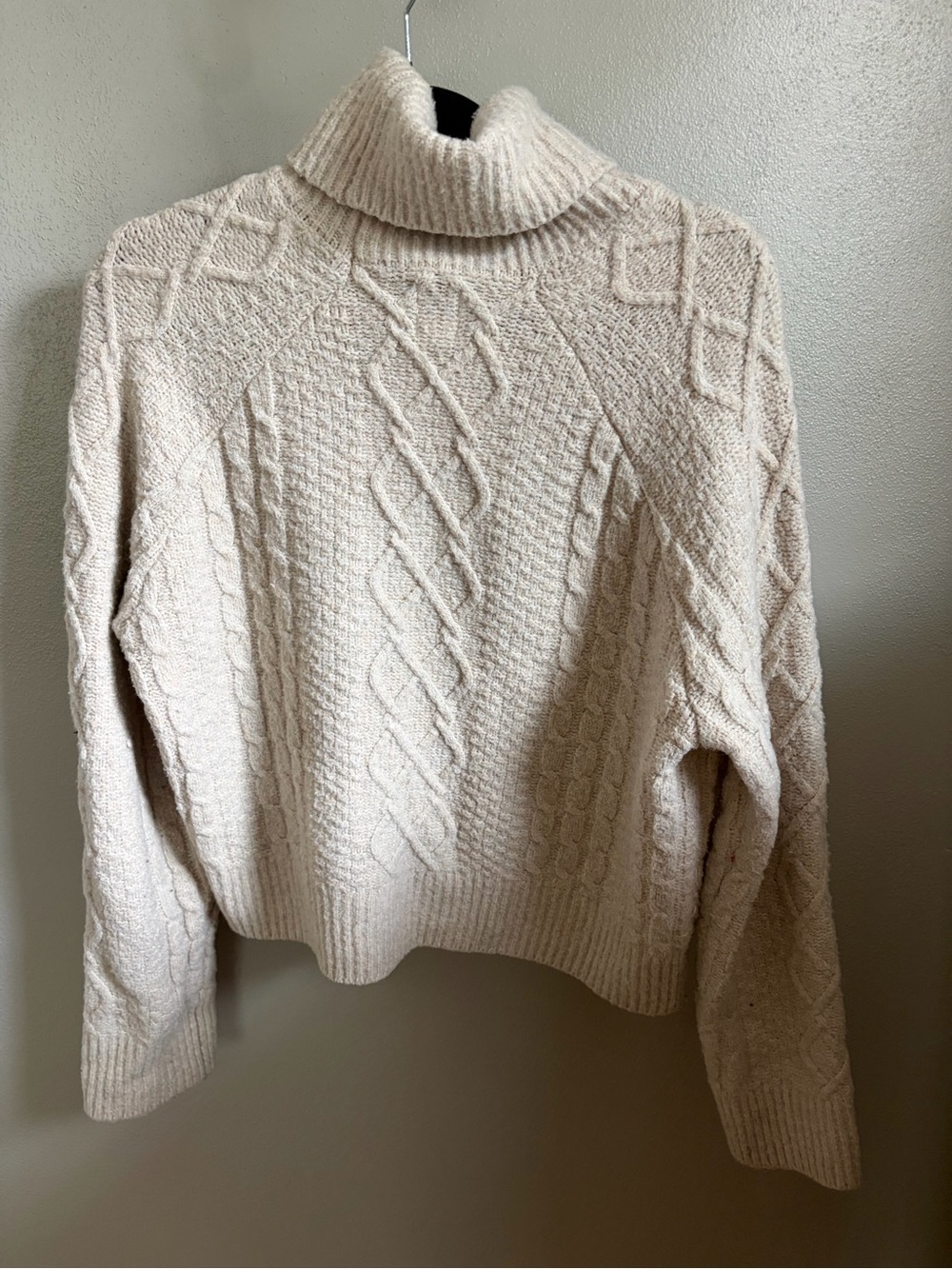 Cozy Cream Cable Knit Turtleneck Sweater super soft